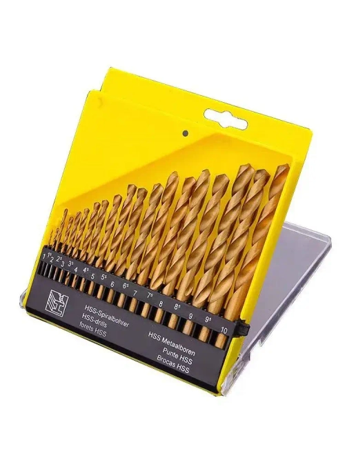 Набор кобальтовых сверл по металлу M35- 19шт