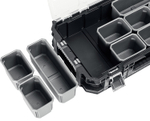 KETER SMART ROLLING, 564 х 373 х 700 мм, (22″), набор пластиковый ящик-тележка + ящик для инструментов + ящик органайзер (38390-22)