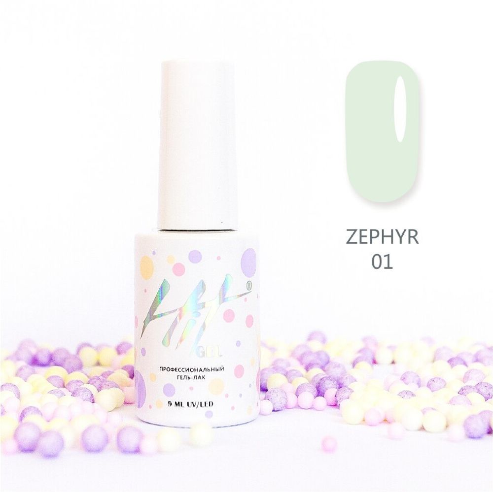 Гель-лак  Zephyr №01 HIT gel , 9 мл