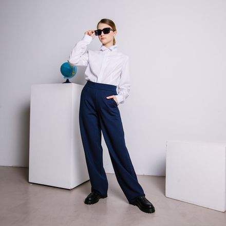 Брюки "Синие" для девочки 7+