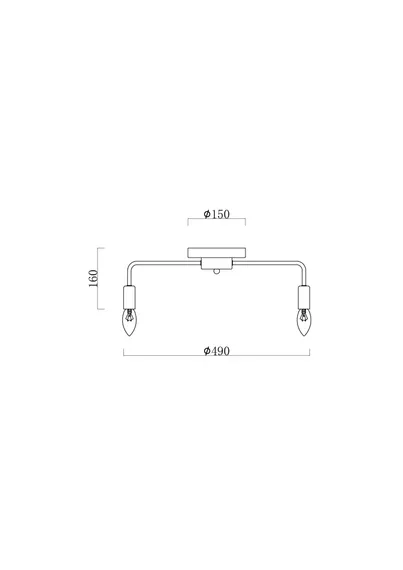 Люстра FR4010CL-05GB Матис E14x5 Freya fr4010cl-05gb