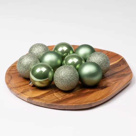 Набор пластиковых шаров Стиль mix, цвет шалфея, 30 шт., Kaemingk (022908)