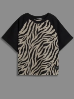 Хлопковая детская футболка с принтом зебры