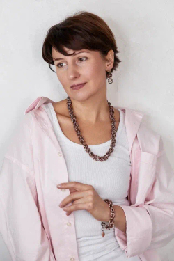 HMG 1192 peach Серьги арт.0720