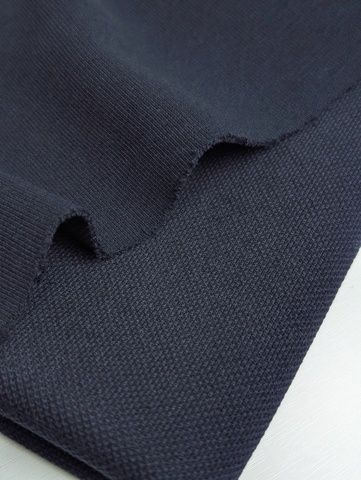 Чёрно-синий Пике Double Face