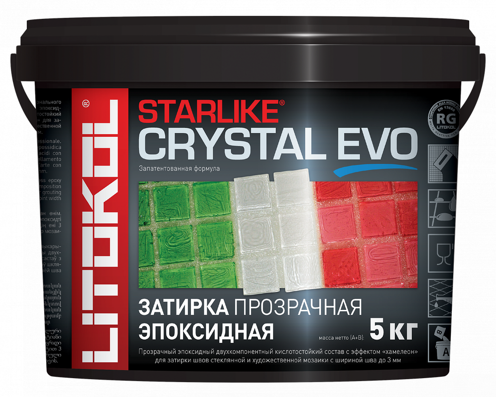 Затирка STARLIKE EVO Цвет: S.700 CRYSTAL 5 кг, Litokol