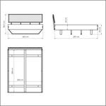 Кровать 160х200 см Беллиссима, из натурального дуба с мягким изголовьем