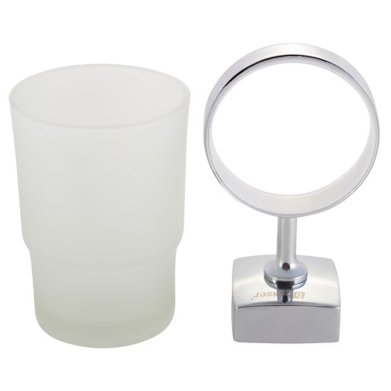 Стакан для зубных щеток Besser BS 8803 (6,5х11х9,5 см) стеклянный на стальном креплении