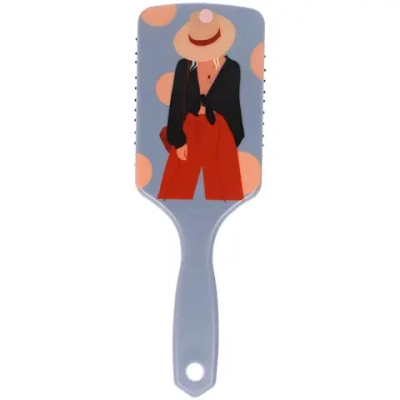 Расческа массажная прямоугольная форма «КОЛЛЕКЦИЯ ИМАНИ - МИРА», микс 4 дизайна, 24*7,5см (PVC упаковка)