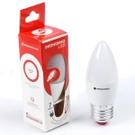 Лампа светодиодная ЭКОНОМКА, Е27, 7Вт, С37 (свеча), 220В, 540лм, 3000К (теплый белый)