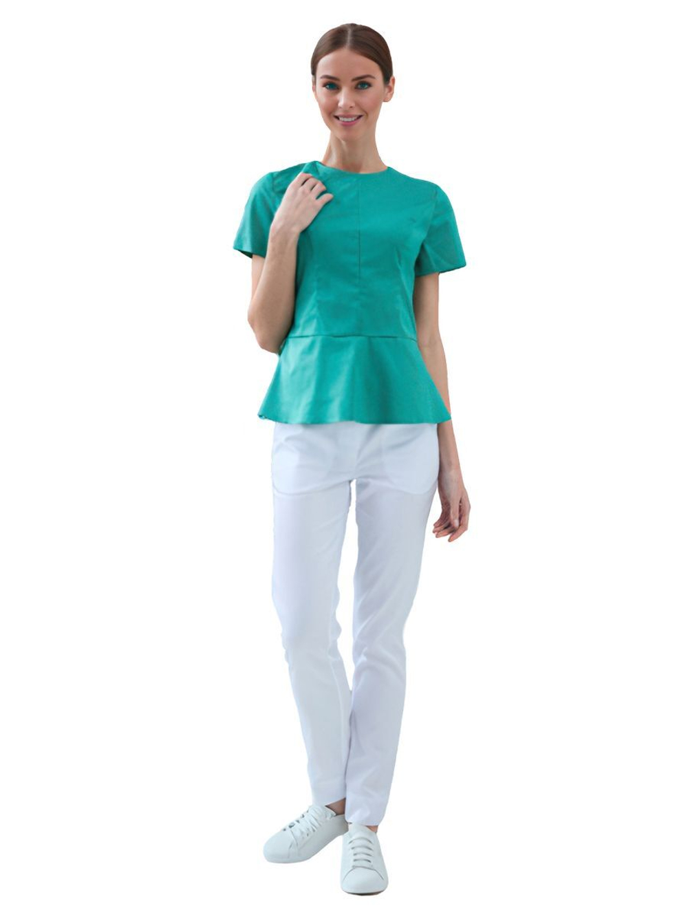 Туника медицинская женская Dr. Nice DRN477 "Алекс", с коротким рукавом, розовый, 42
