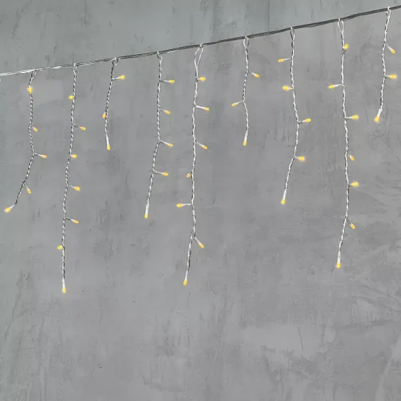 Светодиодная бахрома 3*0,5 м., 150 желтых LED ламп, силиконовый прозрачный провод, Beauty Led (ECC150-10-2Y)