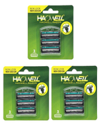 9 многоразовых кассеты,  3 лезвия , для бритвенного станка HAOWELL, плавающая головка, полоска Aloe+витамин E.