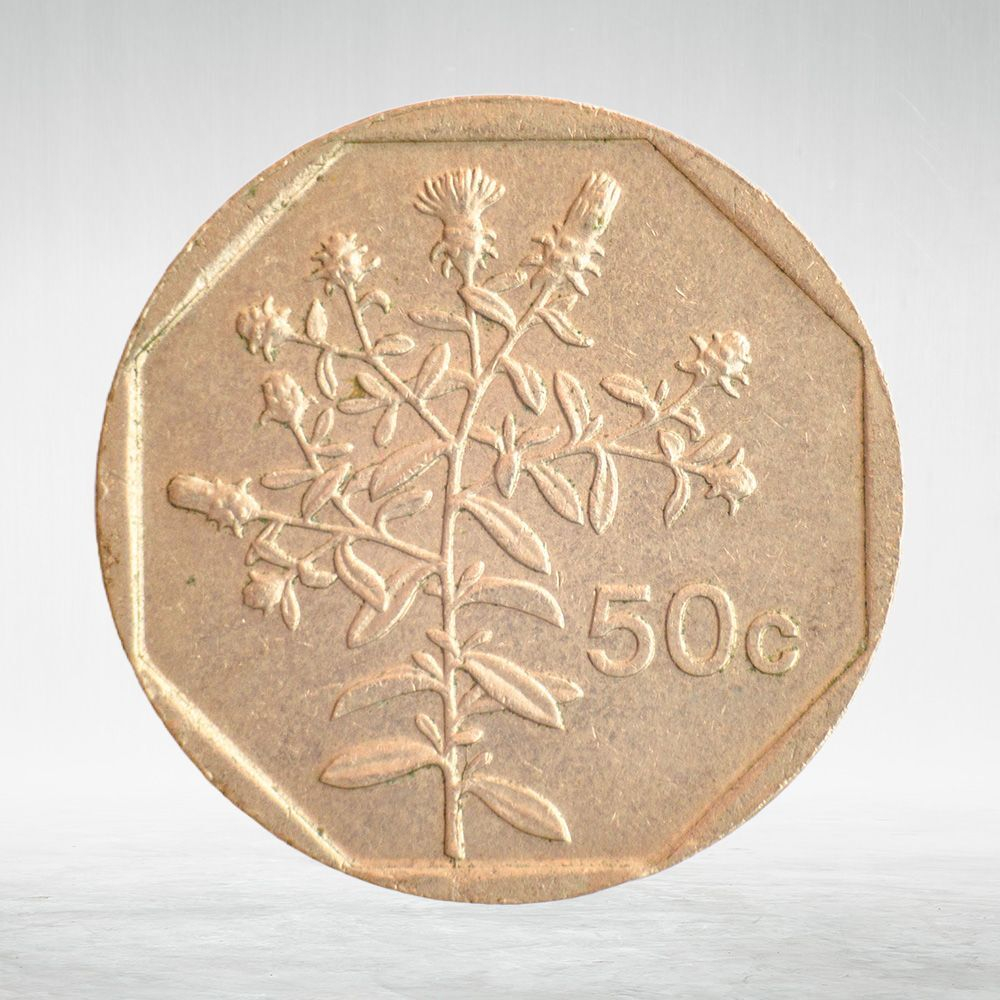 Malta, 50 Cents, 1998, VF