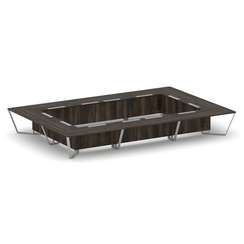 Steel Meet Стол переговорный прямоугольный KM-PR.B.SP-26K2 Дуб Мали/Графит Глянец/Металл Серый 6000*