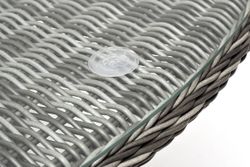 "Эспрессо" плетеный круглый стол, диаметр 150 см, цвет графит