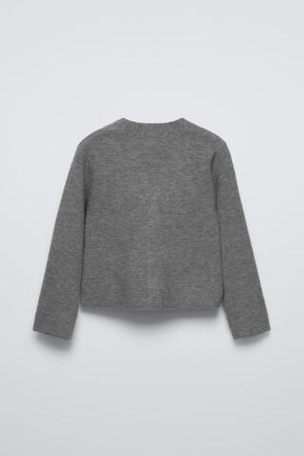 ZARA КАРДИГАН С БАНТАМИ, АНТРАЦИТОВЫЙ