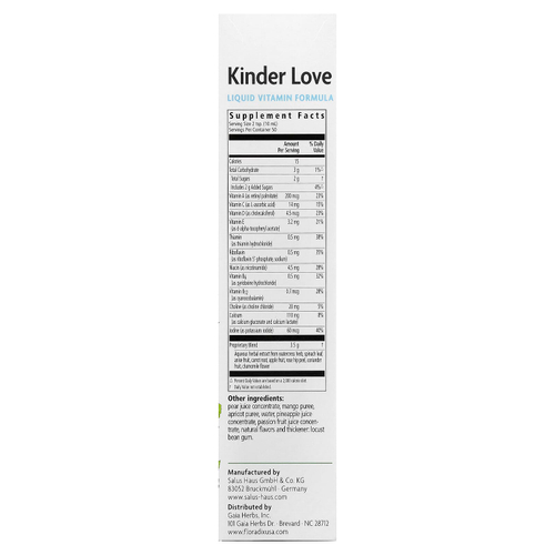 Floradix, Kinder Love®, мультивитамины для детей, 500 мл (16,9 жидк. Унции)