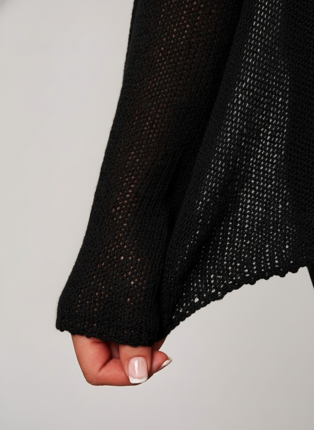 Свитер длинный паутинка тонкий Oversize