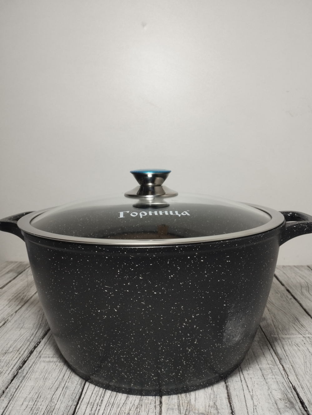 Кастрюля 5л АП Гранит стекл крышка под/упак к263аг