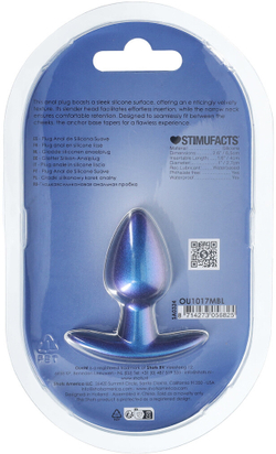 Shots Media Metallic Blu S - Анальная пробка из силикона