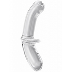 Стеклянный фаллоимитатор Satisfyer Double Crystal (20×5,5 см) прозрачный