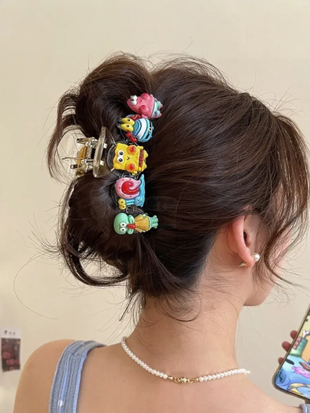 Заколка крабик краб для волос спанч боб SpongeBob