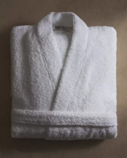 ZARA HOME ХЛОПКОВЫЙ ХАЛАТ, БЕЛЫЙ