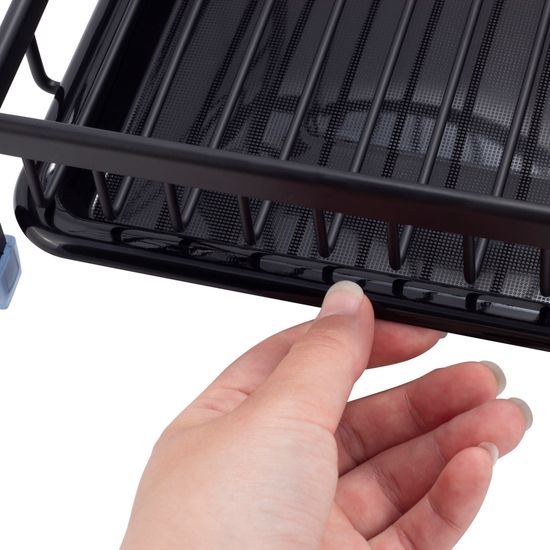 Сушилка для посуды Ofenbach NB 100401 двухъярусная черная (52х24,7х34,5 см) из алюминия с поддоном