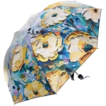 Зонт механический ветроустойчивый, матовая ручка «BESTzontik - ampir», микс 3 дизайна, длина 25см, d-110см