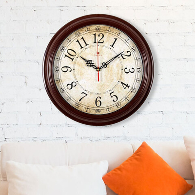 Часы настенные круглые d35см "Ретро классика", корпус коричневый