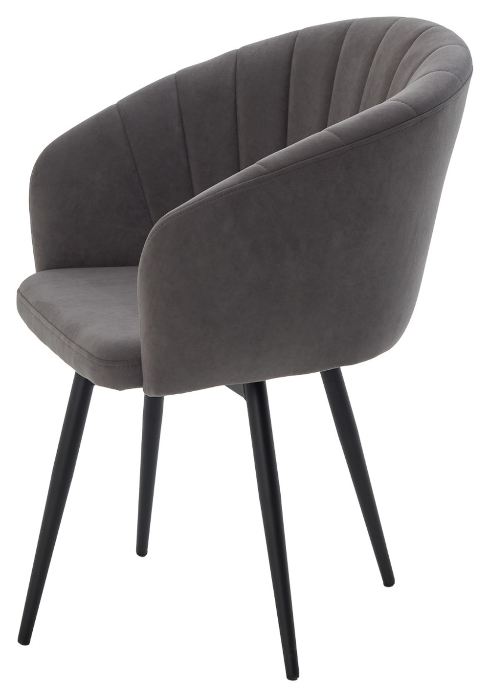 Стул МИШЕЛЬ 360 град. поворот. B28 Темно-серый, велюр / черный каркас, М-City