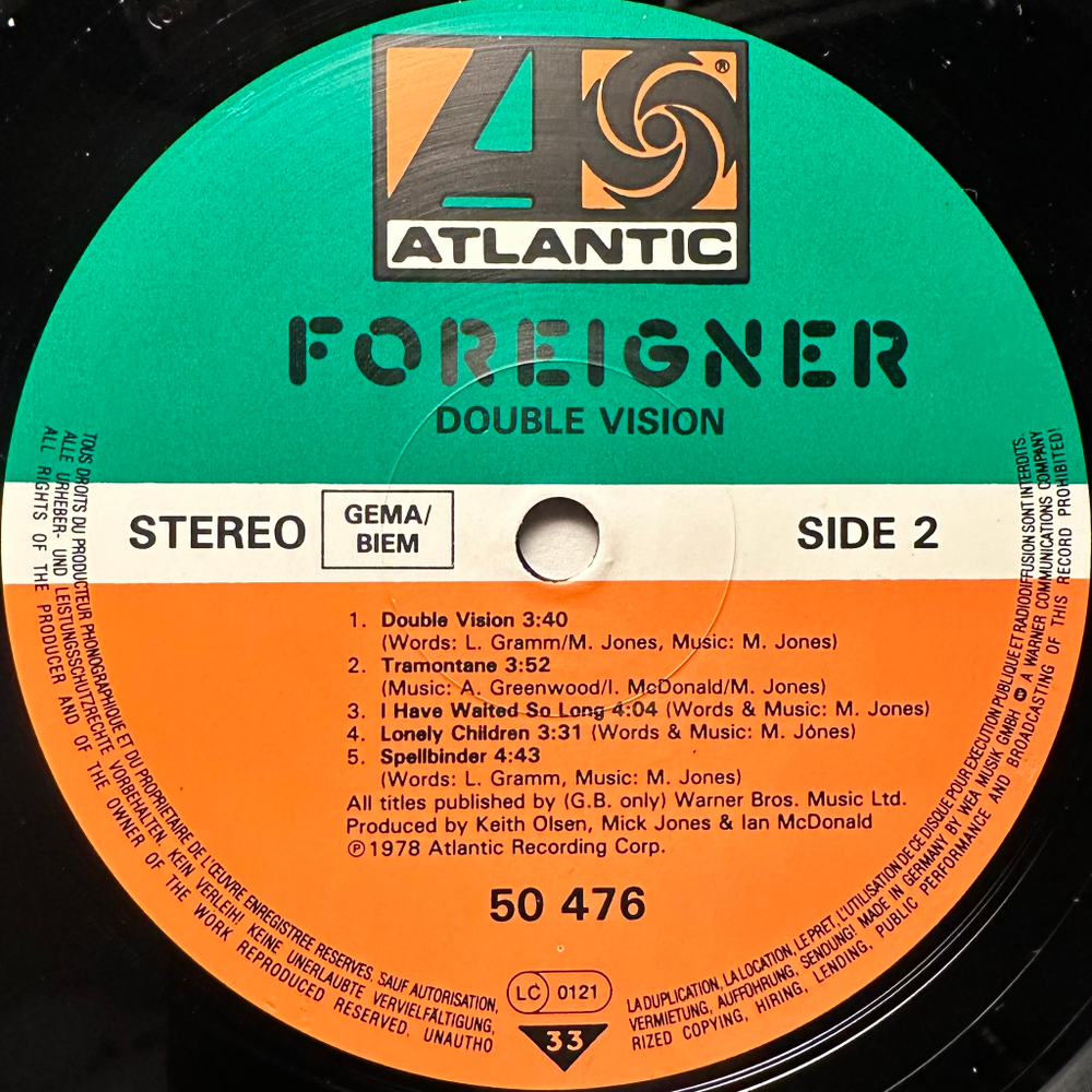 Foreigner - Double Vision (Германия)