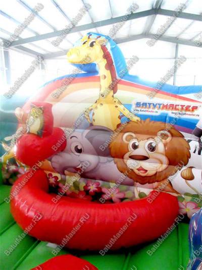 Коммерческий надувной батут "Царство зверей 2" 5*5*3,5 м