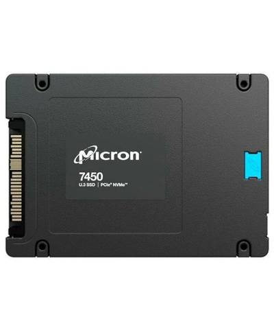 Micron 7450 PRO 3.84TB NVMe U.3 (15mm) PCIe NVMe Gen4 1x4 (v1.4) R6800/W5300MB/s 3D TLC MTTF 2М 1M/180K IOPS 7300TBW SSD Enterprise Solid State Drive, 1 year, OEM
