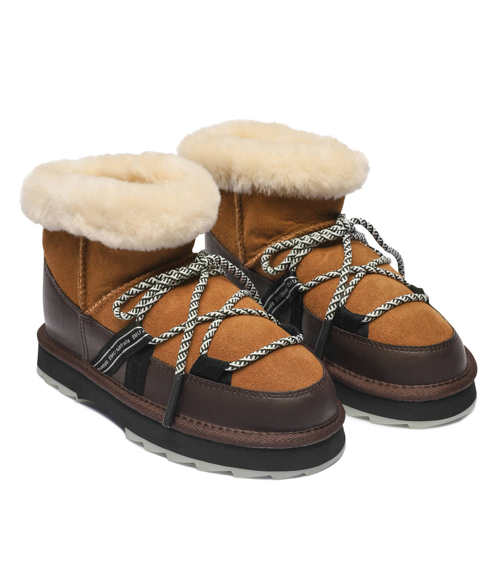 Кожаные угги Blurred Micro EMU Australia - коричневый(W13129)