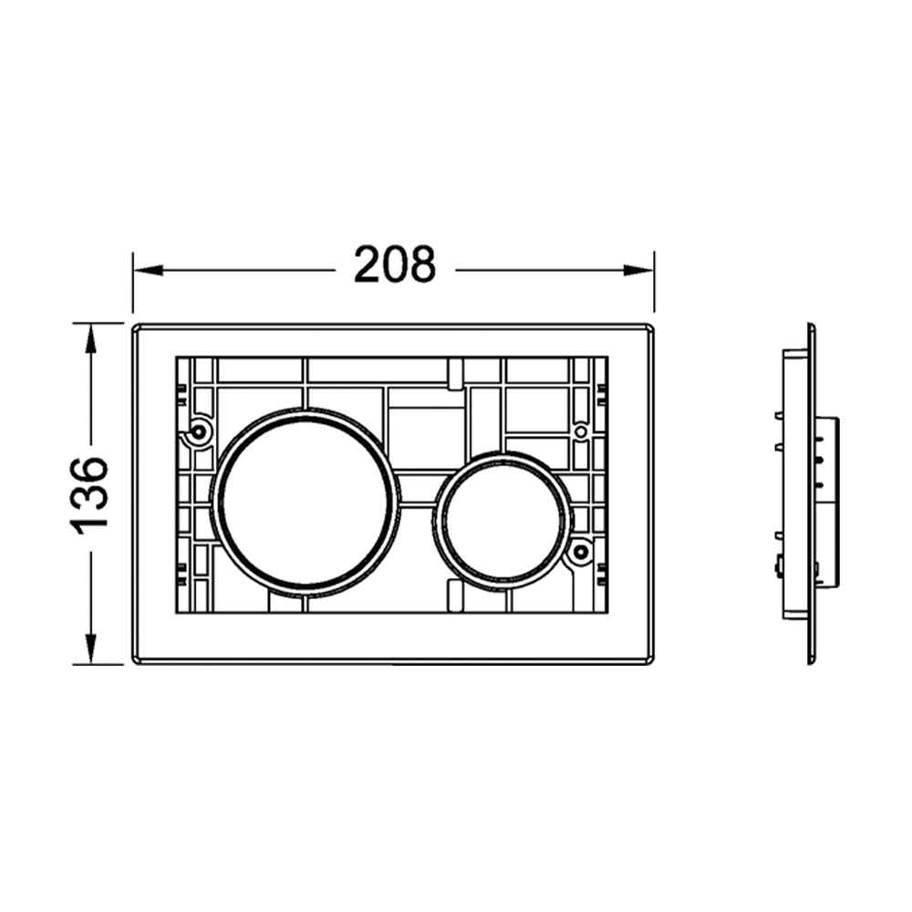Клавиши панели смыва для унитаза, TECEloop modular, (хром матовый)