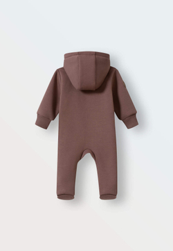 Комбинезон утепленный с капюшоном шоколад