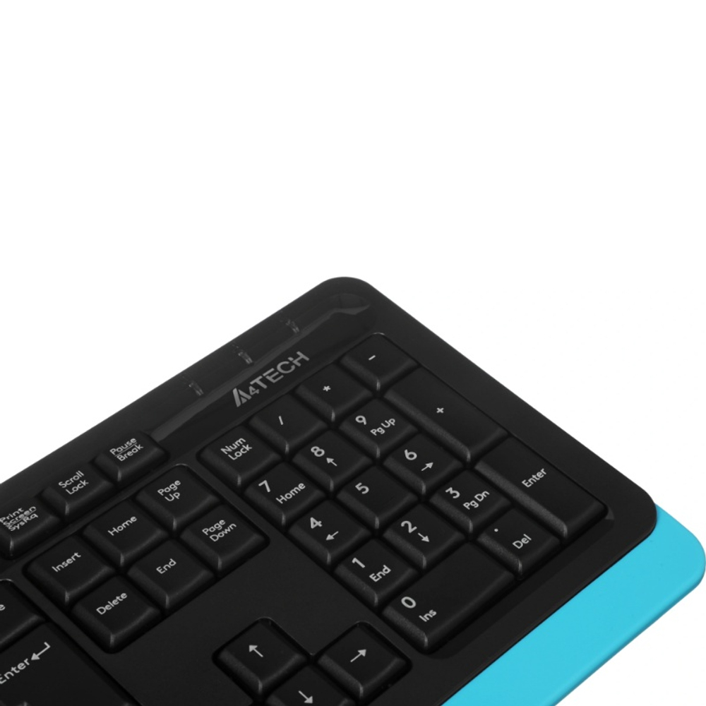 Комплект (клавиатура + мышь) A4Tech Fstyler F1010, черный/синий USB (мембранная)