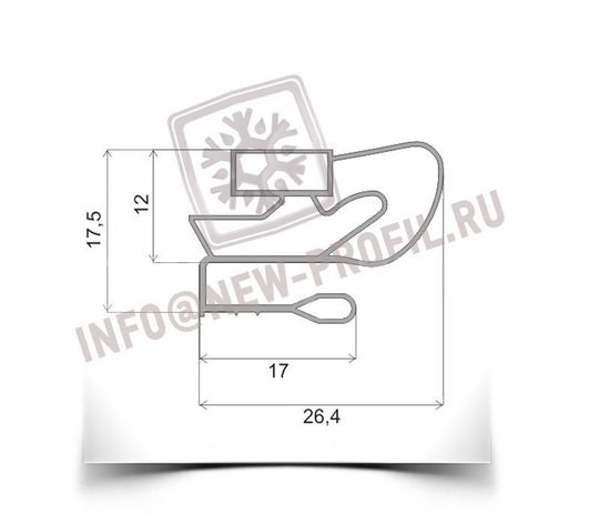 Уплотнитель для стола охлаждаемого Fagor (ранние годы выпуска)  Размер 595*415 мм (009)