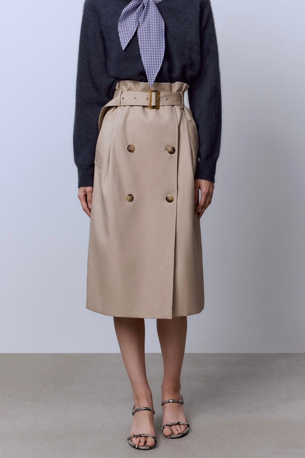 Юбка на запах с поясом