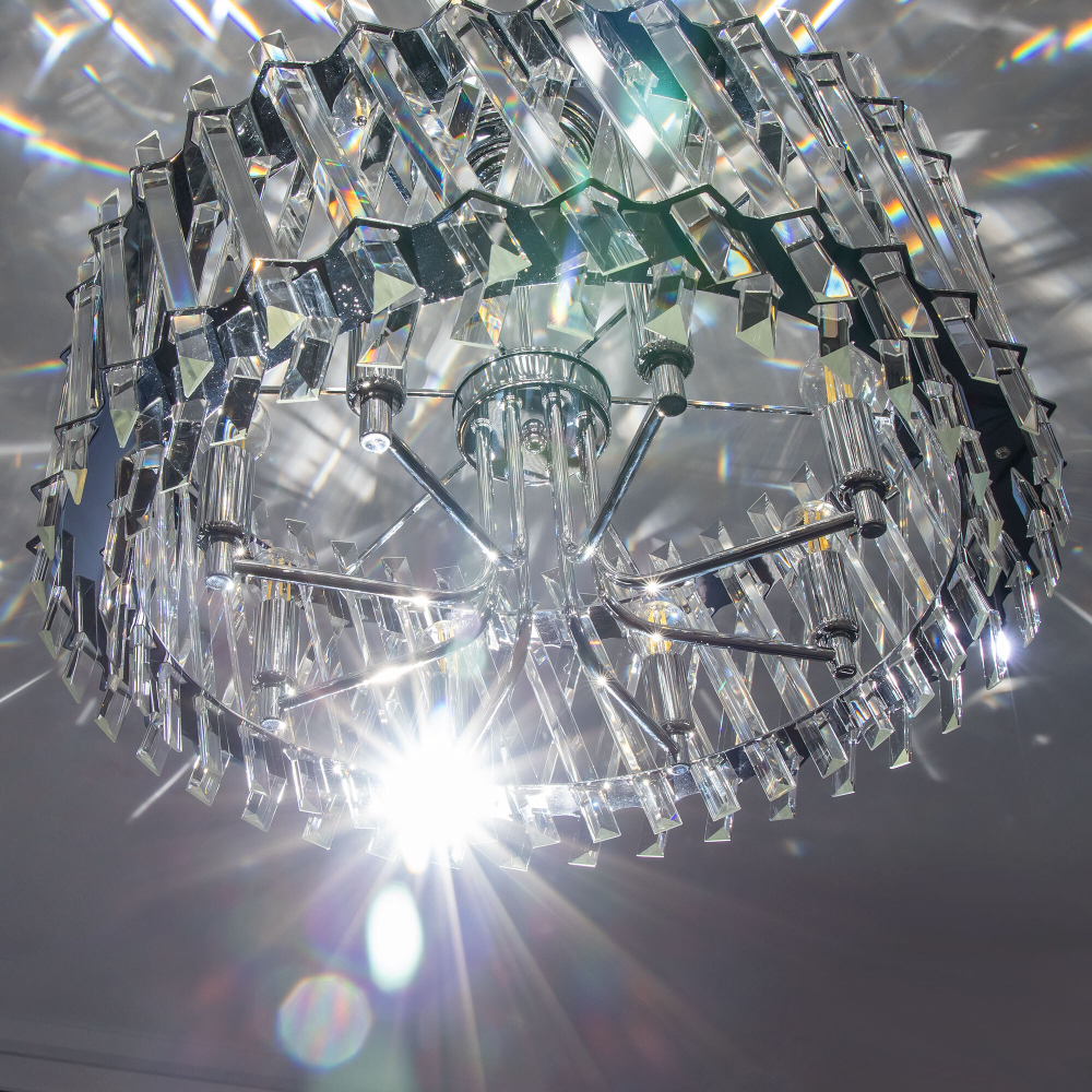 Citilux Ингвар CL334281 Люстра подвесная хрустальная Хром