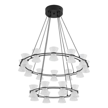 8341/70L LEDIO LN26 227 черный/прозрачный металл/акрил Люстра подвесная LED 70W 3000K 220V VINORA