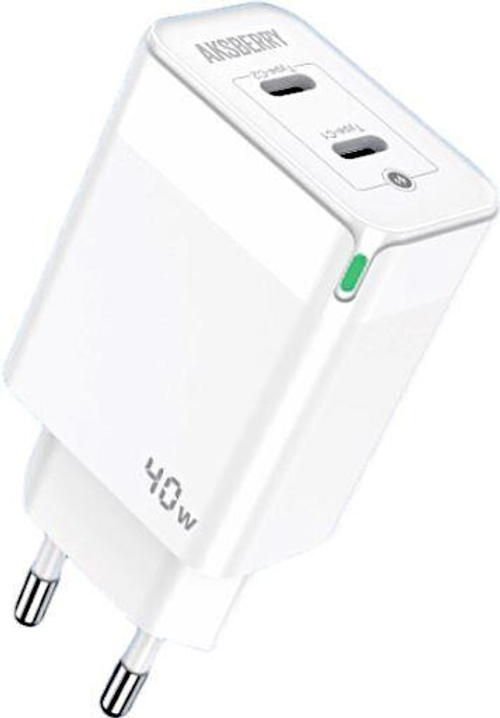 Зарядное уст. Aksberry T44 USBC+USBC 40w Max