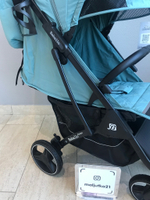 Коляска прогулочная Babalo 2024 Озёрный текстиль на черной раме