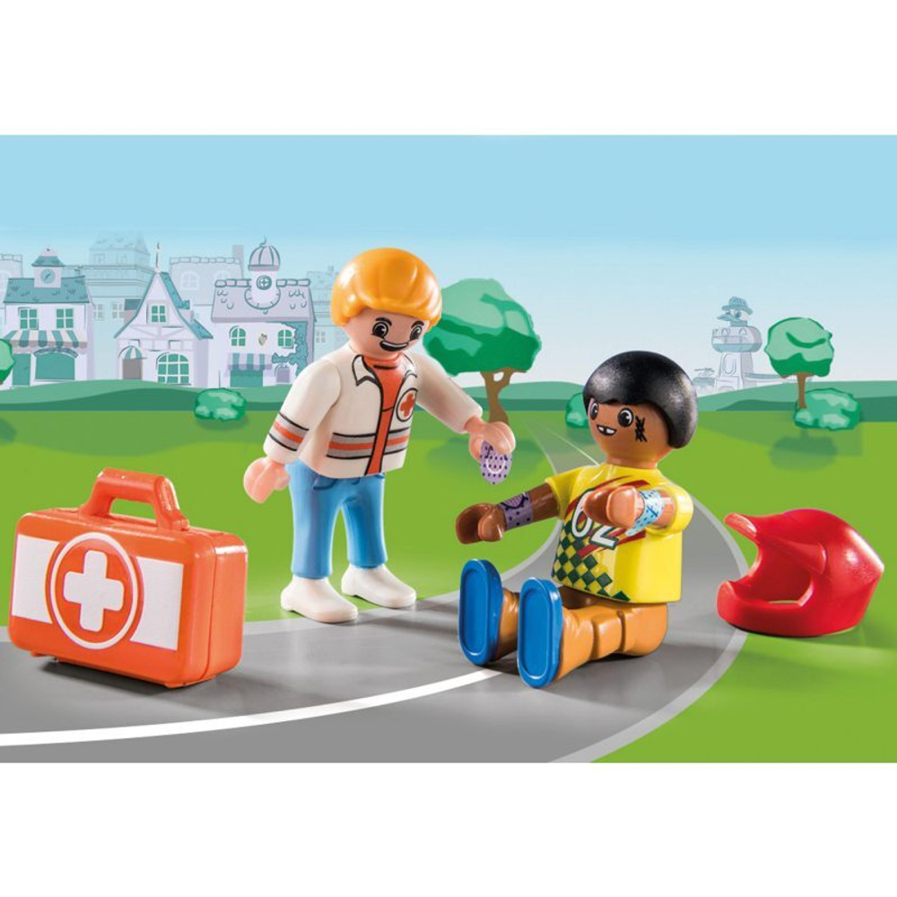 Playmobil - Duck On Call Rescue action. Помогите гонщику! 70919