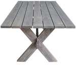 Стол обеденный, 210х103х73, Осло, кухонный, садовый, из массива дерева, графит, Dipriz