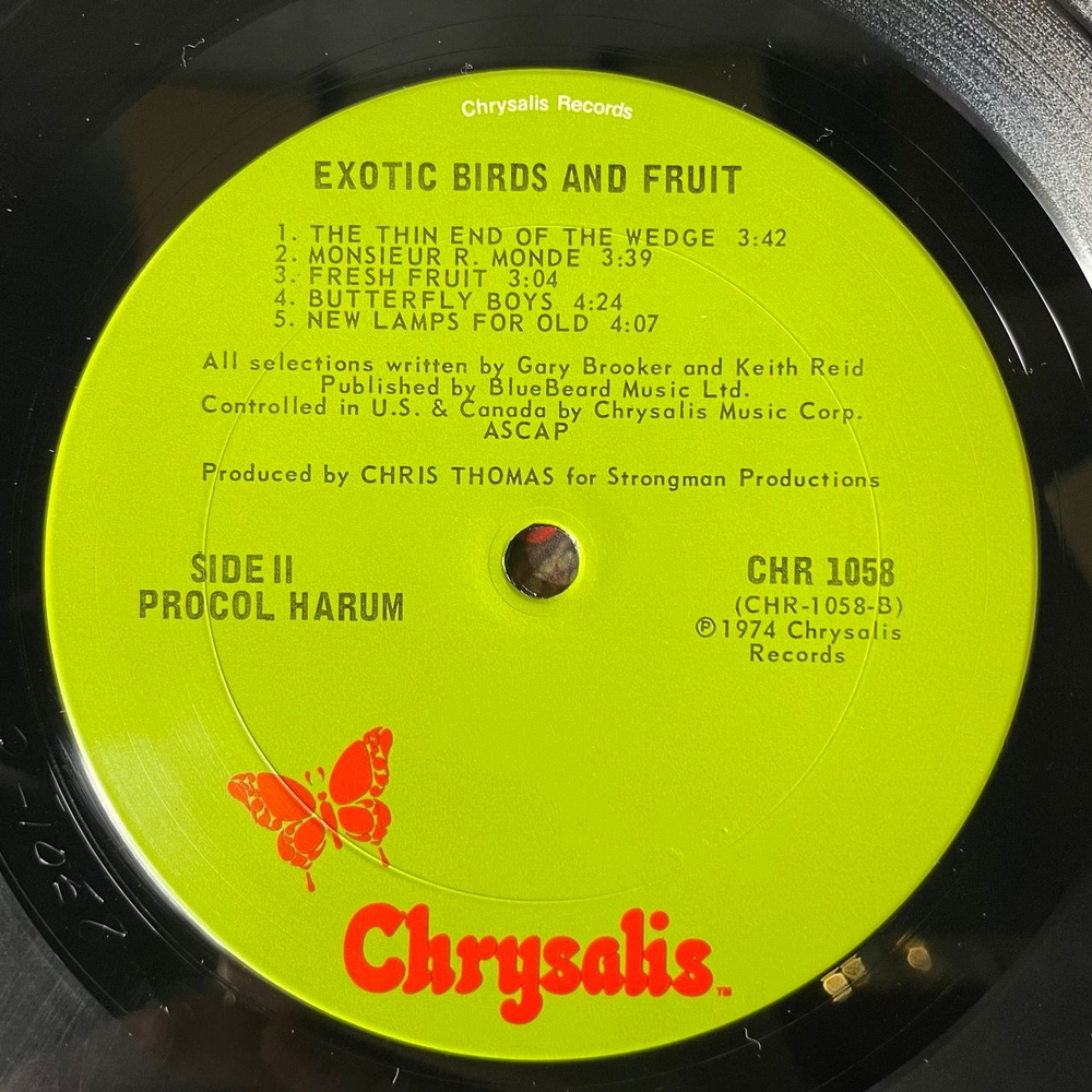 Винтажная виниловая пластинка LP Procol Harum Exotic Birds And Fruit (США 1974)