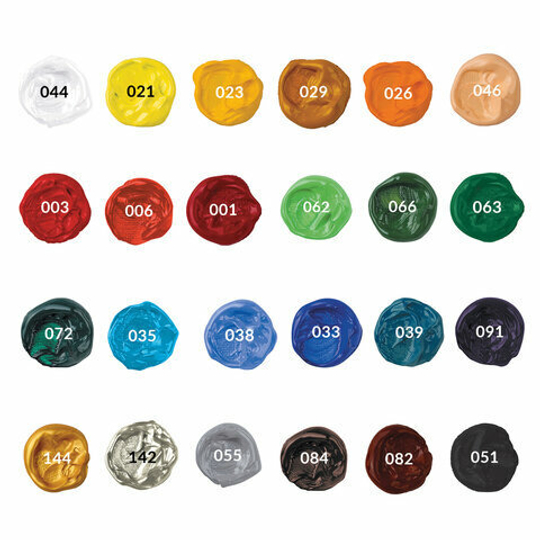 Краски акриловые художественные BRAUBERG ART "CLASSIC", НАБОР 24 цвета по 12 мл, в тубах