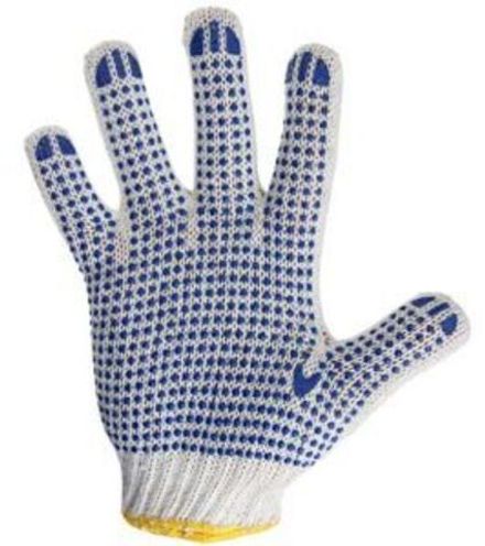 Перчатки х/б с нанесением ПВХ («Точка»), 4 нити, 63-65 г, 7,5 класс вязки